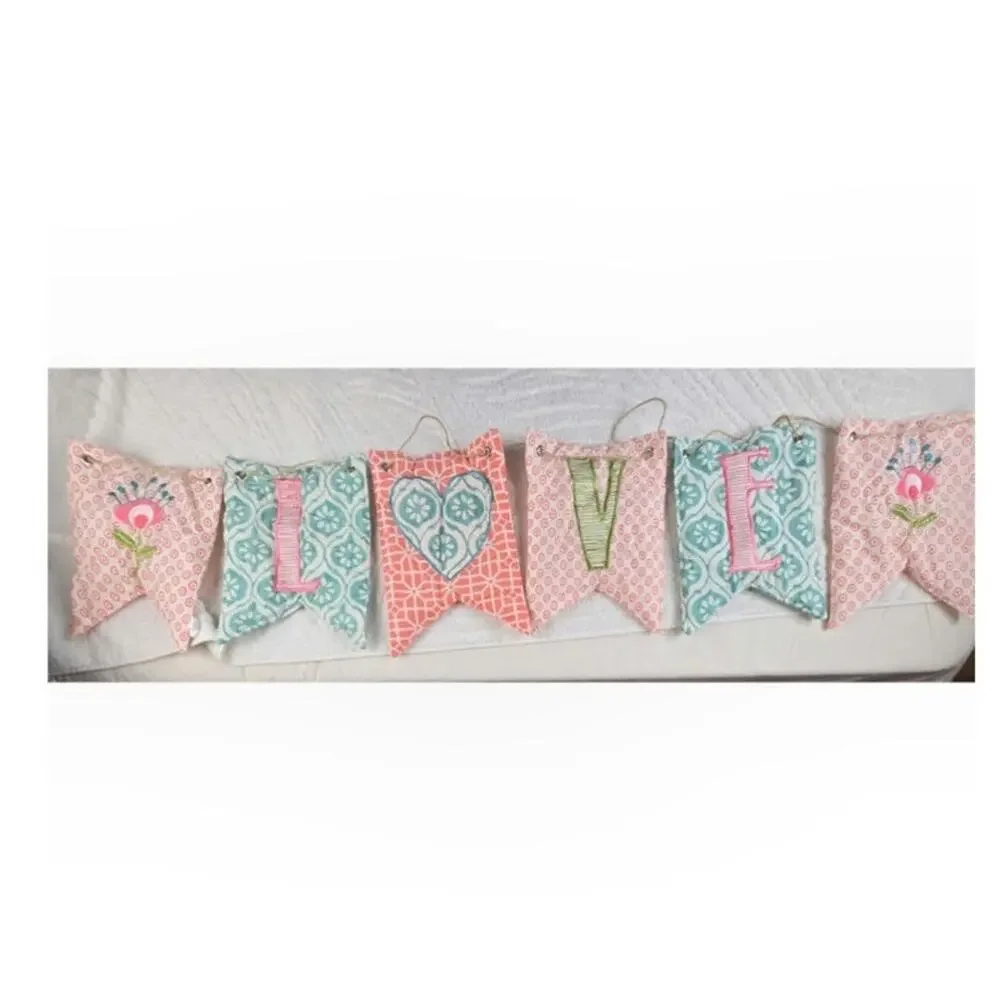 Levtex Baby EUC Fiona 5-Piece Nursery Crib Bedding Set hamper wall flags quilt
